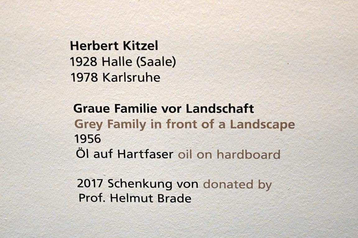 Herbert Kitzel (1956–1970), Graue Familie vor Landschaft, Halle (Saale), Kunstmuseum Moritzburg, Wege der Moderne, Crodel, Hahs, 1956, Bild 2/2