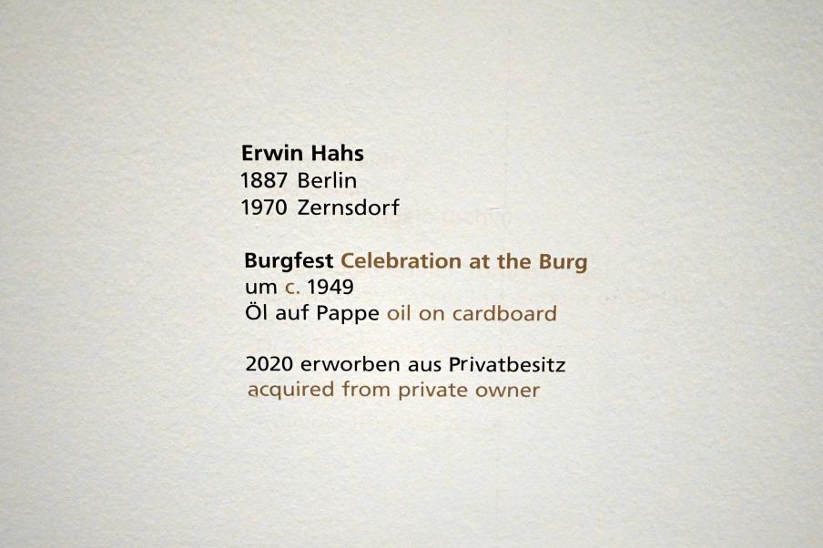 Erwin Hahs: Burgfest, um 1949, Bild 2/2