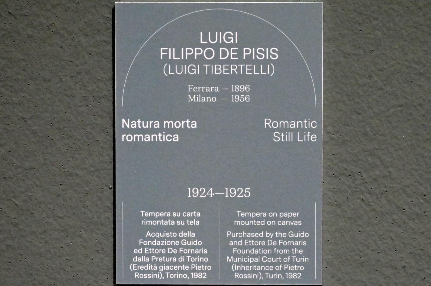 Filippo De Pisis (1923–1946), Romantisches Stillleben, Turin, Galleria civica d'arte moderna e contemporanea (GAM Torino), Saal 1, 1924–1925, Bild 2/2