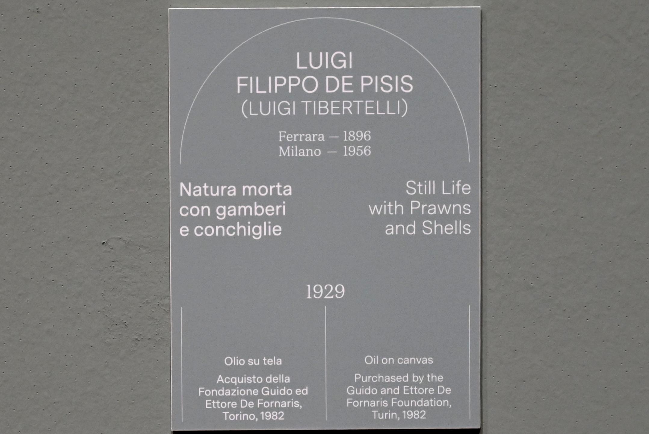 Filippo De Pisis (1923–1946), Stillleben mit Garnelen und Muscheln, Turin, Galleria civica d'arte moderna e contemporanea (GAM Torino), Saal 1, 1929, Bild 2/2