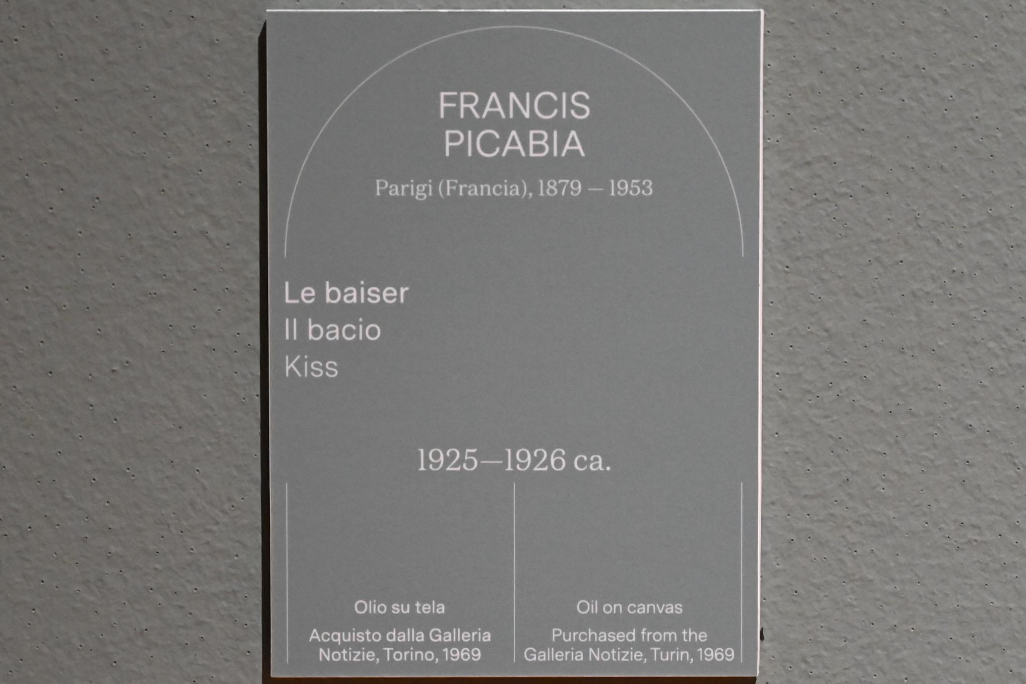Francis Picabia (1908–1948), Kuss, Turin, Galleria civica d'arte moderna e contemporanea (GAM Torino), Saal 2, um 1925–1926, Bild 2/2