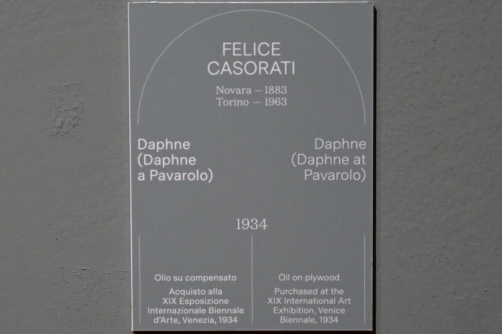 Felice Casorati (1919–1934), Daphne (Daphne in Pavarolo), Turin, Galleria civica d'arte moderna e contemporanea (GAM Torino), Saal 3, 1934, Bild 2/2