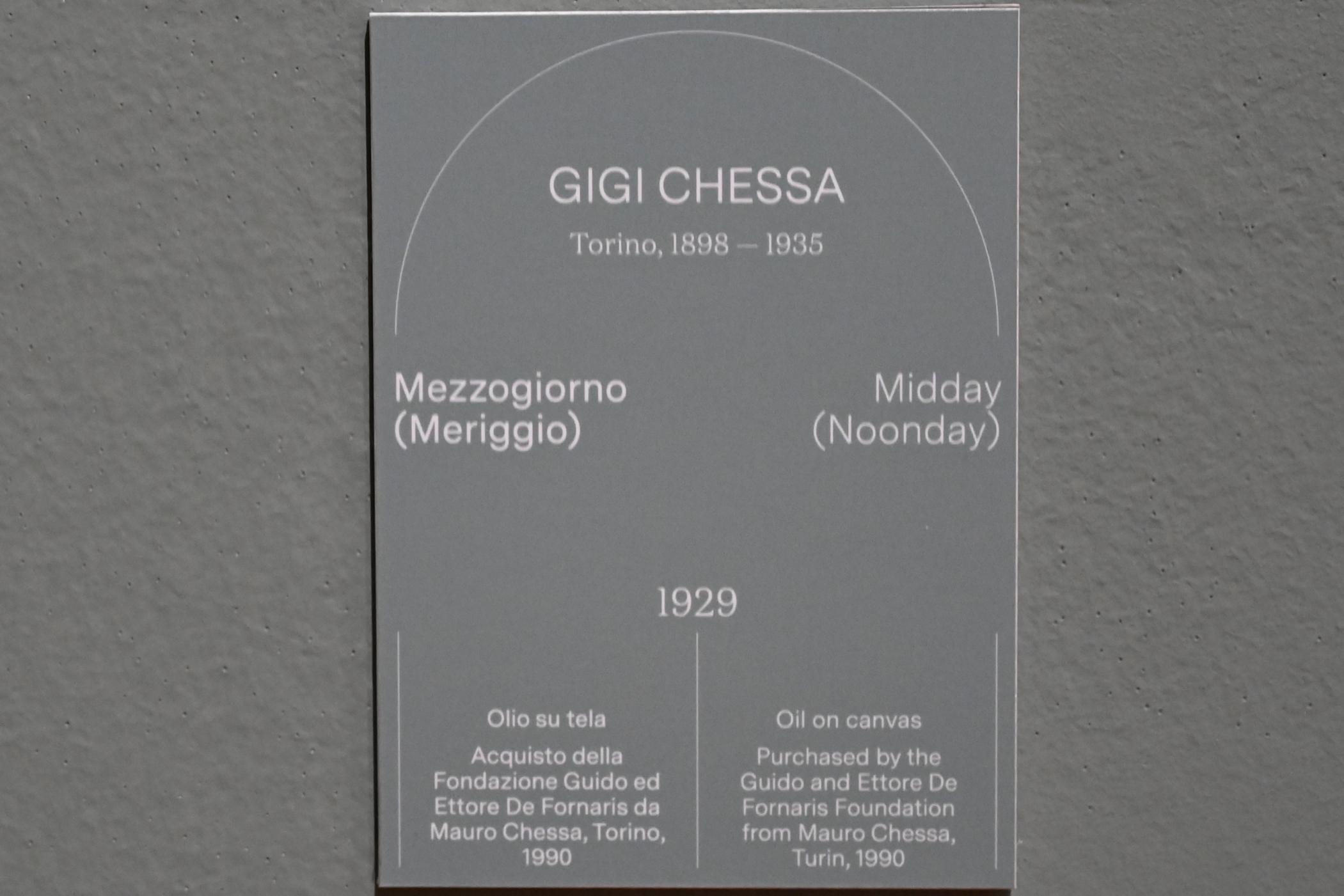 Gigi Chessa (1928–1934), Halber Tag (Mittag), Turin, Galleria civica d'arte moderna e contemporanea (GAM Torino), Saal 4, 1929, Bild 2/2