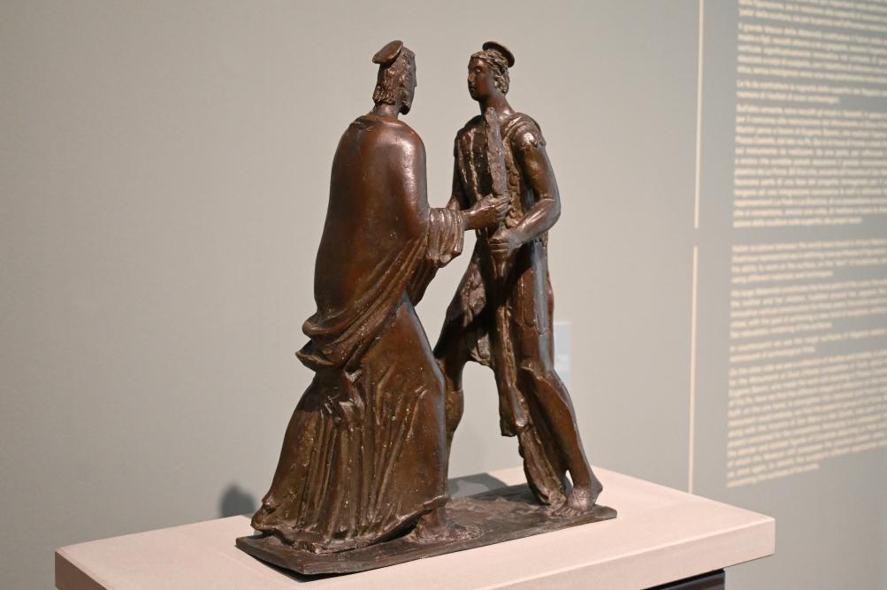 Arturo Martini (1926–1935), Begegnung des Heiligen Markus und des Heiligen Justus (Bozzetto für das Denkmal Duke of Aosta), Turin, Galleria civica d'arte moderna e contemporanea (GAM Torino), Saal 6, 1934, Bild 2/3