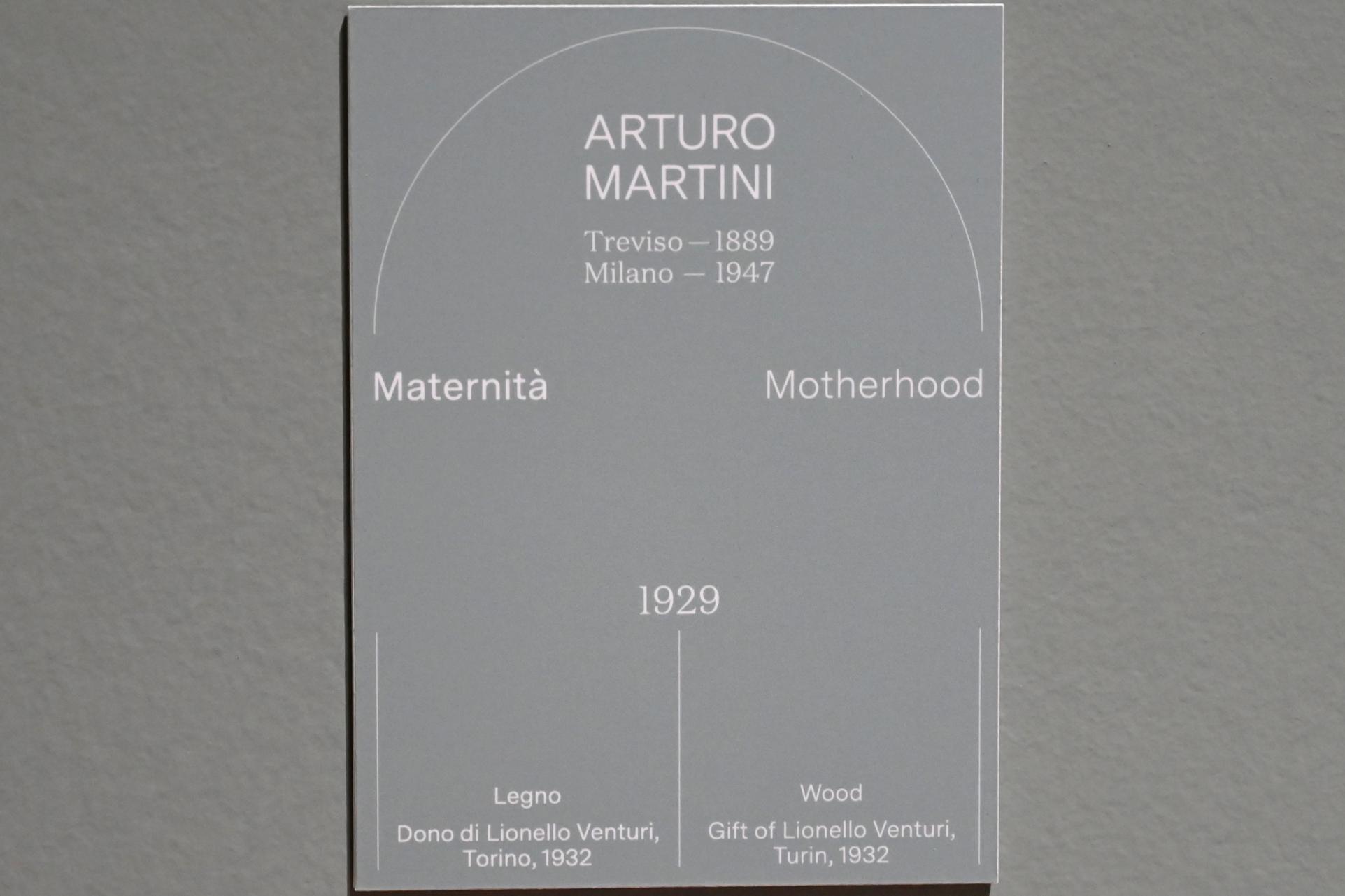 Arturo Martini (1926–1935), Mutterschaft, Turin, Galleria civica d'arte moderna e contemporanea (GAM Torino), Saal 6, 1929, Bild 4/4