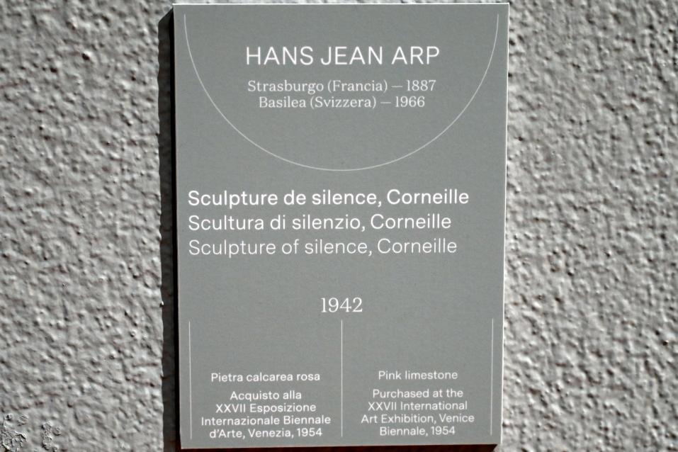 Hans (Jean) Arp (1914–1965), Skulptur der Stille, Corneille, Turin, Galleria civica d'arte moderna e contemporanea (GAM Torino), Saal 11, 1942, Bild 3/3