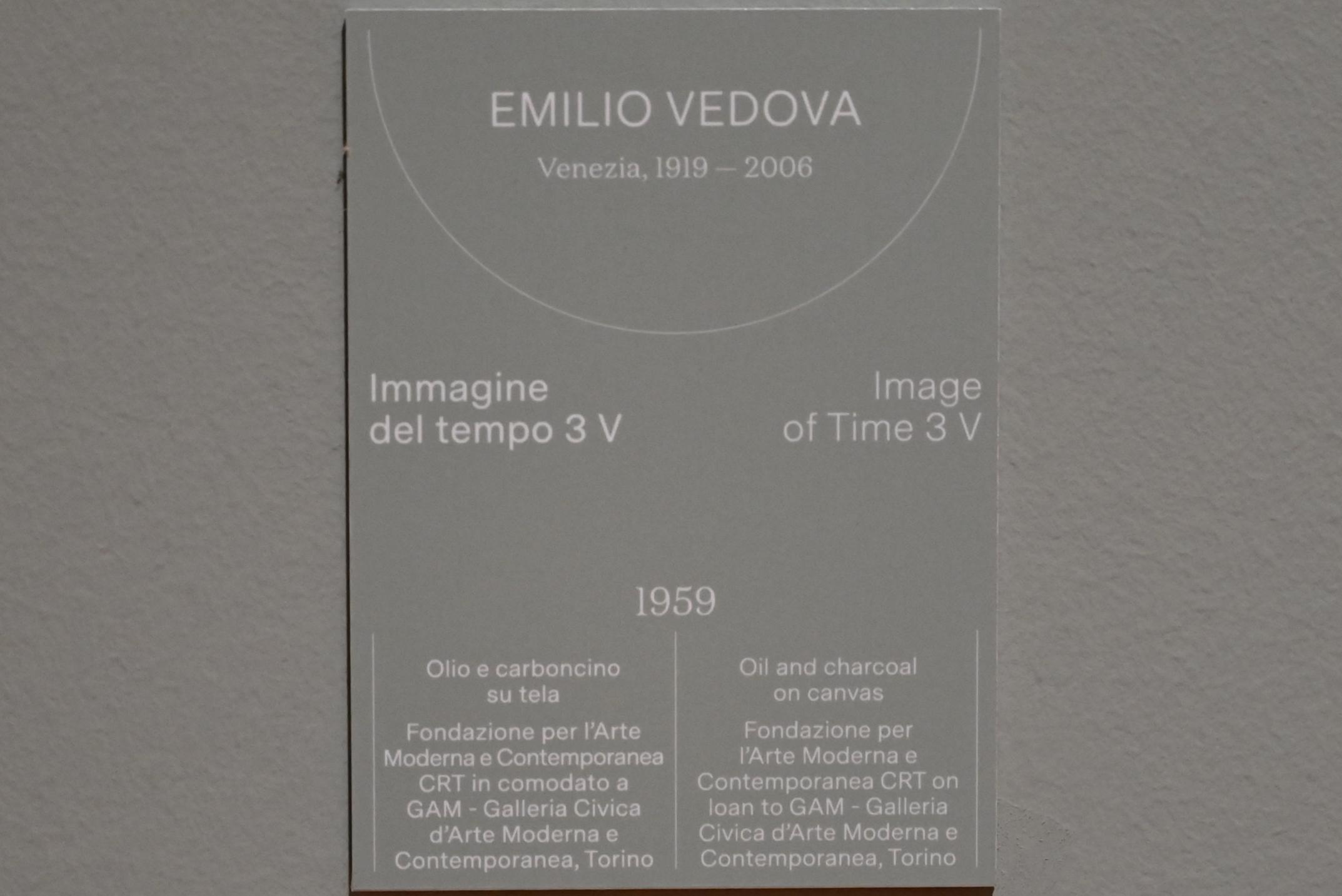 Emilio Vedova (1942–1983), Zeitbild 3 V, Turin, Galleria civica d'arte moderna e contemporanea (GAM Torino), Saal 12a, 1959, Bild 2/2