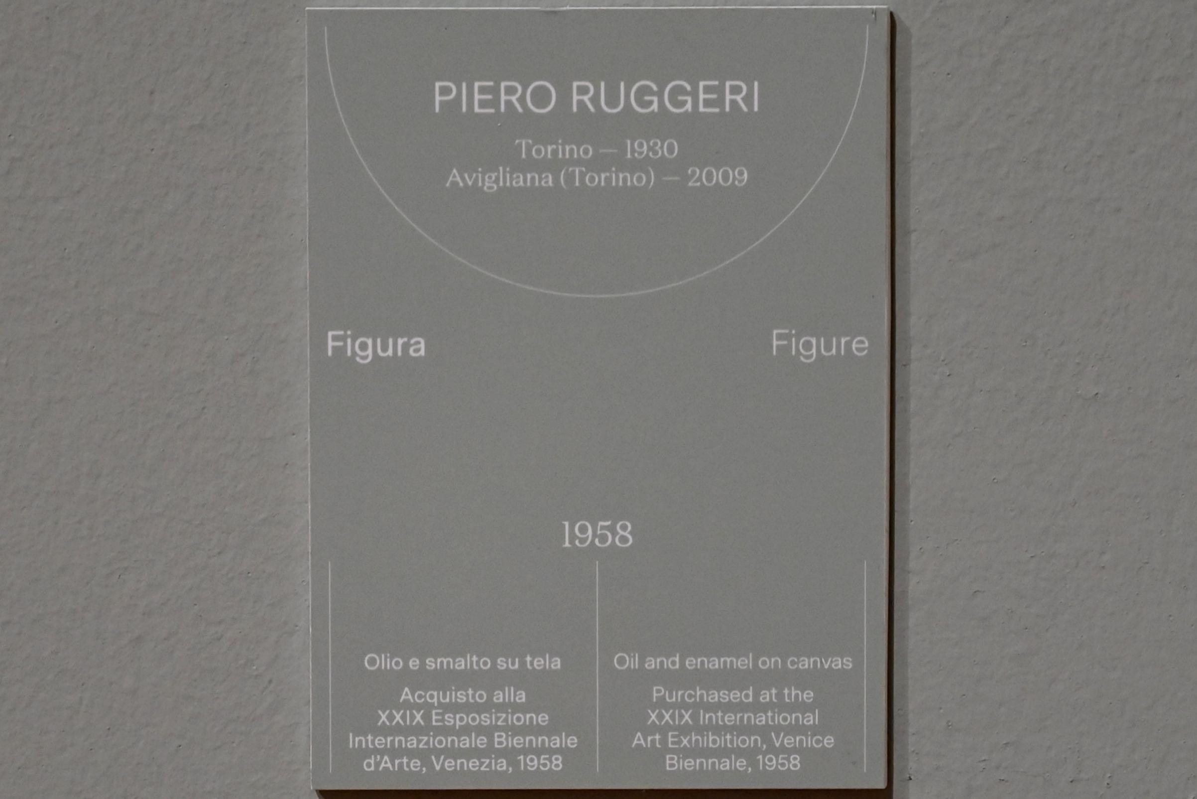 Piero Ruggeri (1958), Figur, Turin, Galleria civica d'arte moderna e contemporanea (GAM Torino), Saal 12a, 1958, Bild 2/2