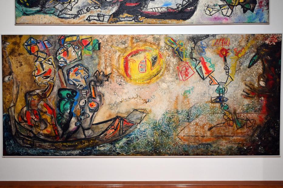 Pinot Gallizio (1957–1960), La Gibigianna - Geschichte in acht Gemälden, Turin, Galleria civica d'arte moderna e contemporanea (GAM Torino), Saal 15, 1960, Bild 8/10