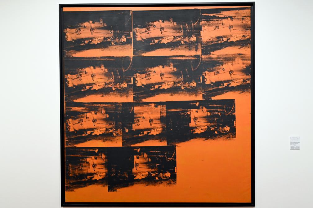 Andy Warhol (1956–1986), Oranger Autounfall (5 Todesfälle 11 Mal in Orange) Orange Katastrophe, Turin, Galleria civica d'arte moderna e contemporanea (GAM Torino), Saal 16, 1963