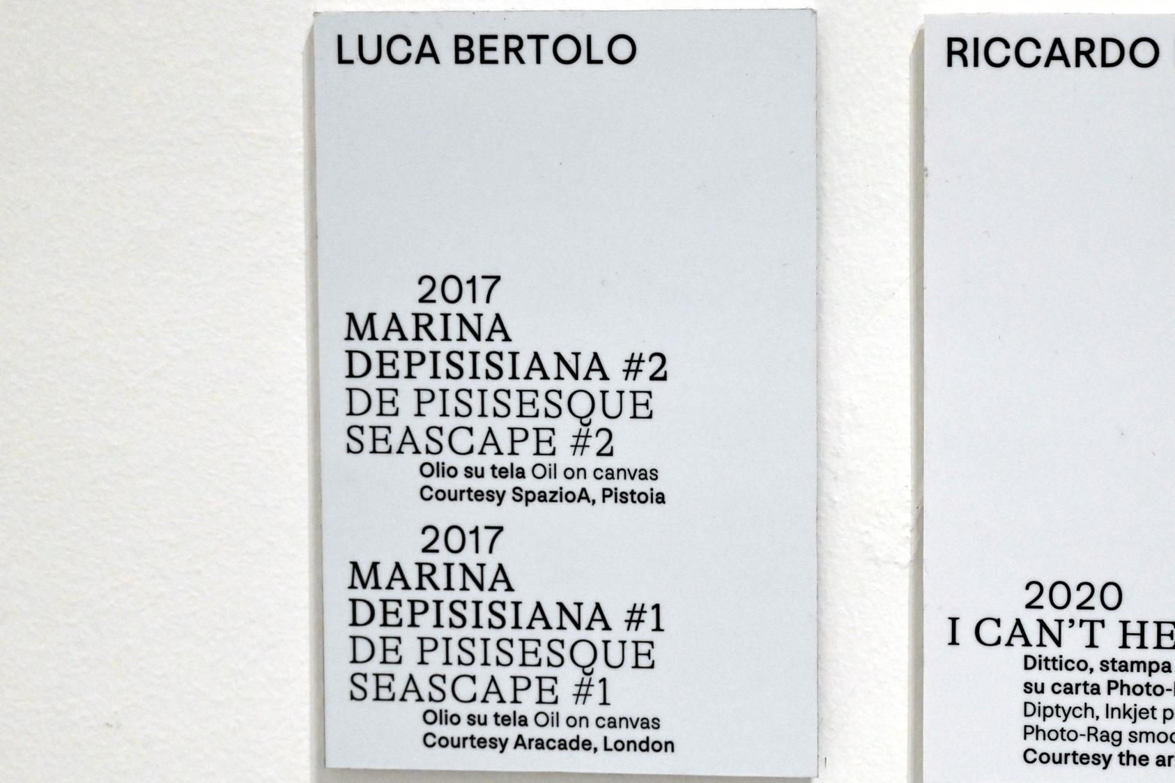 Luca Bertolo (2015–2020), Seestück nach Filippo De Pisis Nr. 1, Turin, Galleria civica d'arte moderna e contemporanea (GAM Torino), Untergeschoß 3, 2017, Bild 2/2