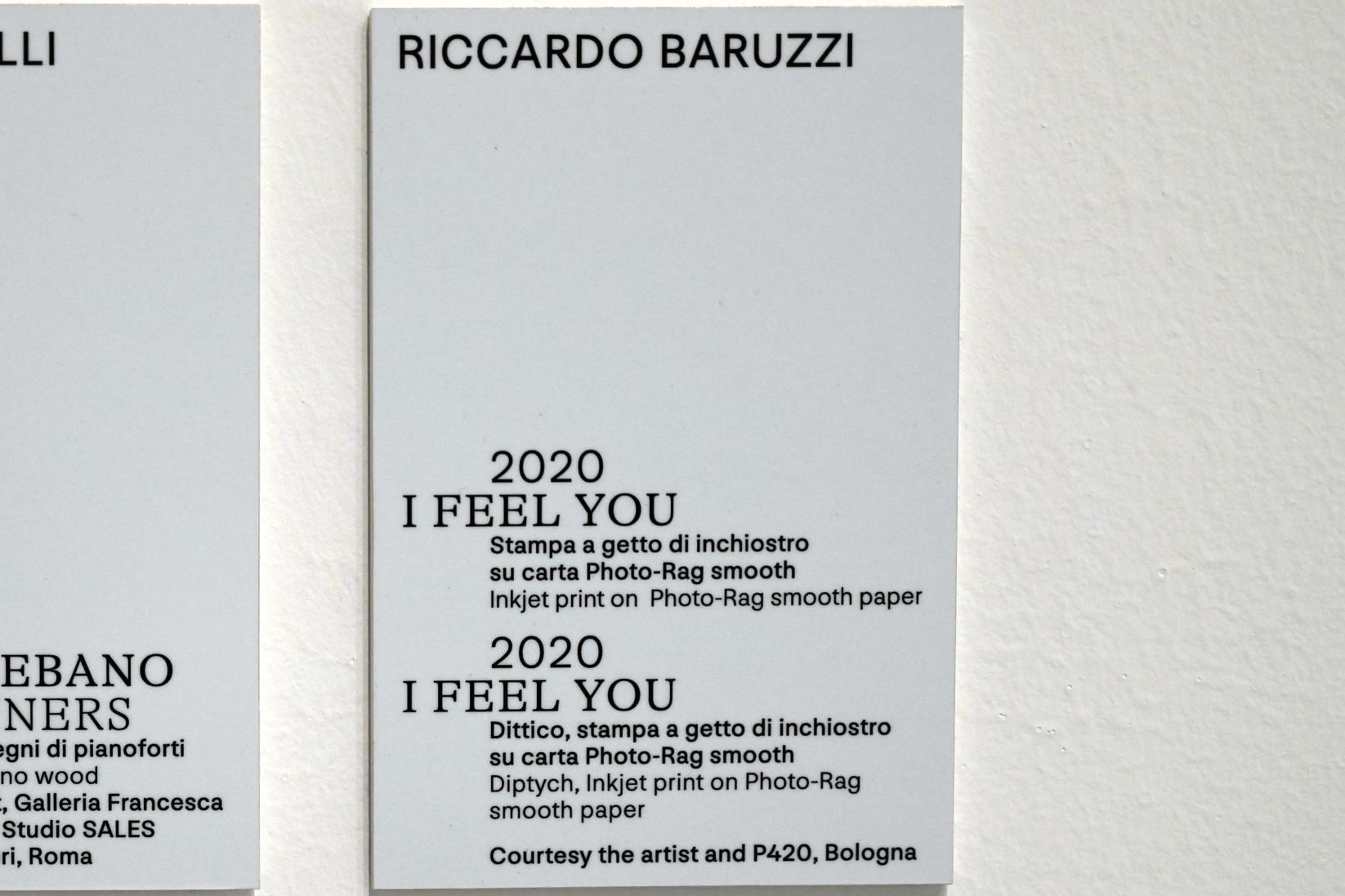 Riccardo Baruzzi (2019–2021), I feel you, Turin, Galleria civica d'arte moderna e contemporanea (GAM Torino), Untergeschoß 3, 2020, Bild 2/2