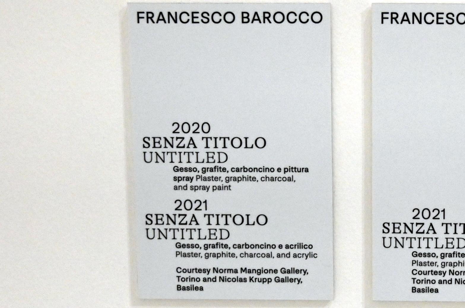 Francesco Barocco (2012–2021), Ohne Titel, Turin, Galleria civica d'arte moderna e contemporanea (GAM Torino), Untergeschoß 4, 2020, Bild 2/2
