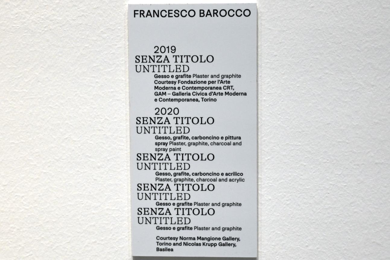 Francesco Barocco (2012–2021), Ohne Titel, Turin, Galleria civica d'arte moderna e contemporanea (GAM Torino), Untergeschoß 4, 2020, Bild 2/2