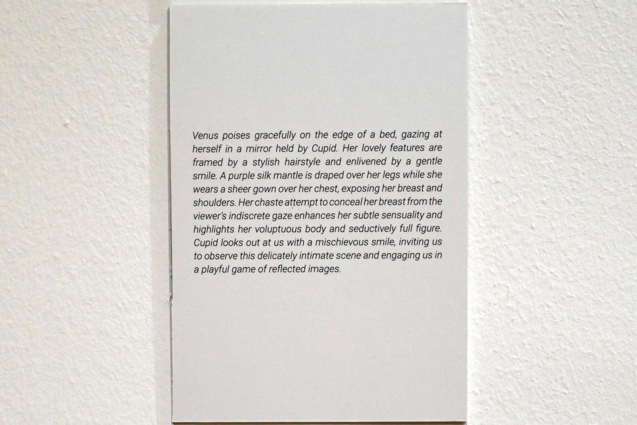 Ludwig Guttenbrunn (1789), Venus vor dem Spiegel, Turin, GAM Torino, Ausstellung "Eine Reise gegen den Strom" vom 05.05.-12.09.2021, Saal 2, 1789, Bild 3/4