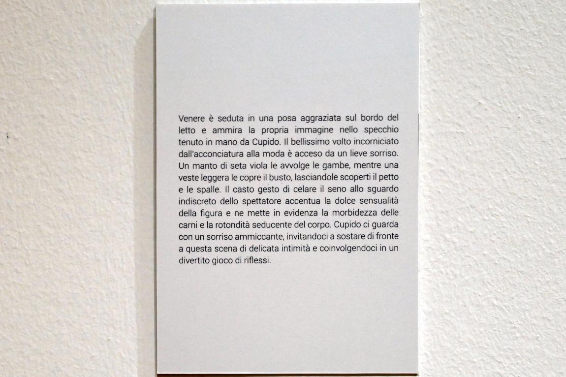 Ludwig Guttenbrunn (1789), Venus vor dem Spiegel, Turin, GAM Torino, Ausstellung "Eine Reise gegen den Strom" vom 05.05.-12.09.2021, Saal 2, 1789, Bild 4/4