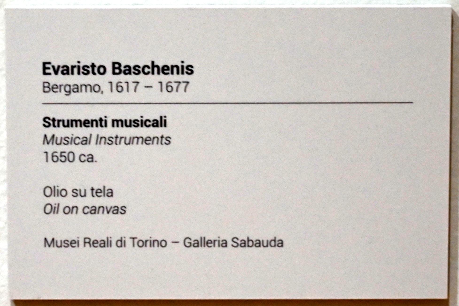 Evaristo Baschenis: Musikinstrumente, um 1650, Bild 2/4