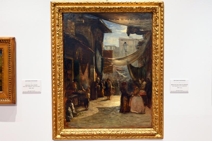 Antonio Fontanesi (1862–1870), Mercato Vecchio in Florenz, Turin, GAM Torino, Ausstellung "Natur und Wahrheit" vom 09.07.-17.10.2021, um 1867