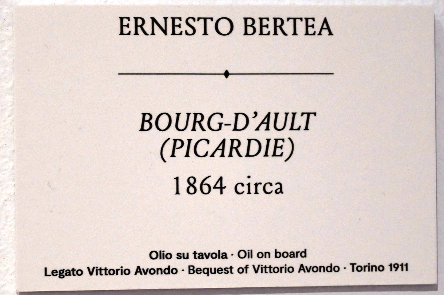 Ernesto Bertea (1864–1868), Bourg d'Ault (Picardie), Turin, GAM Torino, Ausstellung "Natur und Wahrheit" vom 09.07.-17.10.2021, um 1864, Bild 2/2