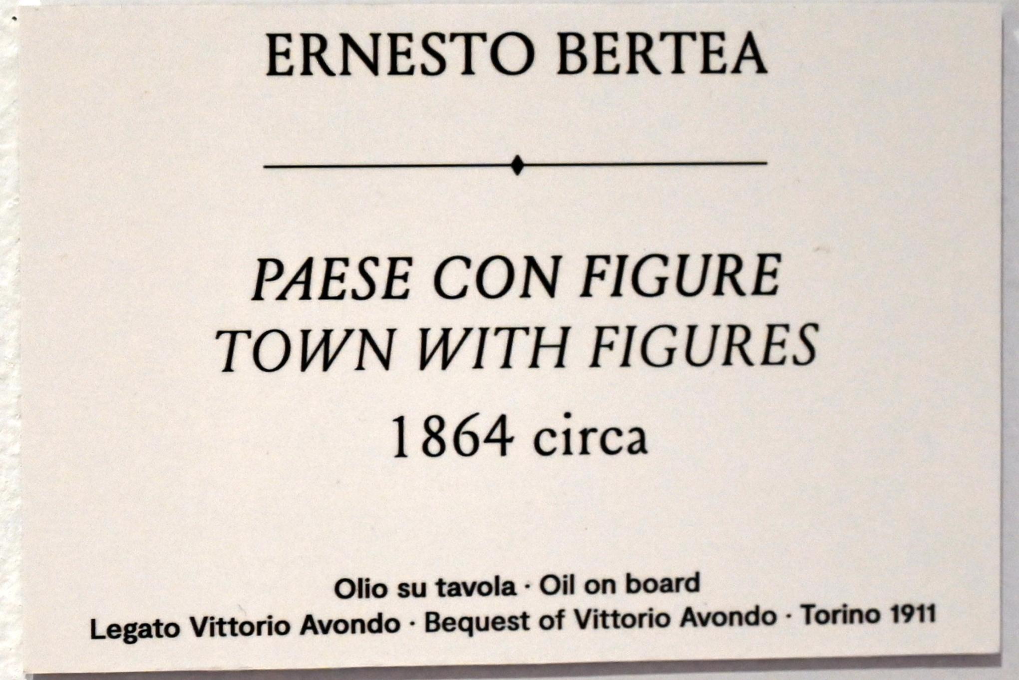 Ernesto Bertea (1864–1868), Dorf mit Figuren, Turin, GAM Torino, Ausstellung "Natur und Wahrheit" vom 09.07.-17.10.2021, um 1864, Bild 2/2