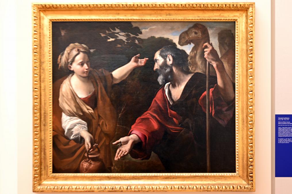 Giovanni Lanfranco (1616–1637), Rebekka und Elieser am Brunnen, Turin, Galleria Sabauda, Saal 26, Undatiert