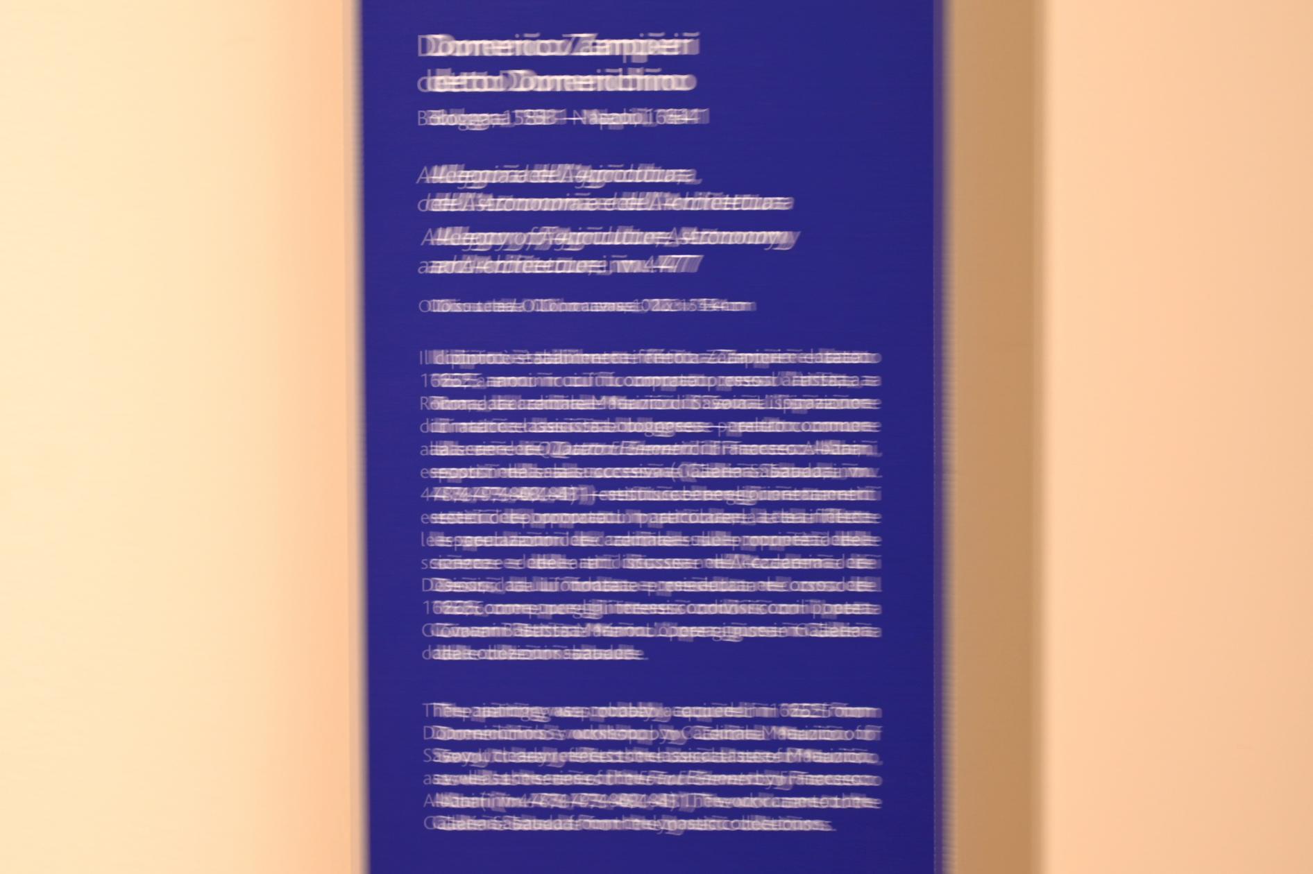Domenichino (Domenico Zampieri) (1602–1627), Allegorie der Architektur, Astronomie und Landwirtschaft, Turin, Galleria Sabauda, Saal 26, 1625, Bild 2/2
