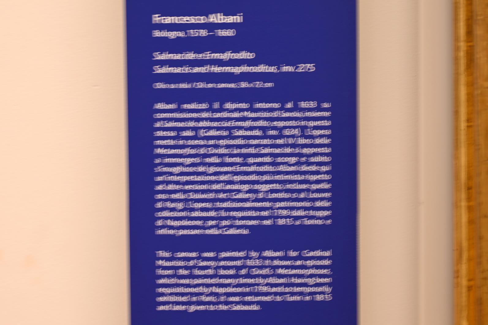 Francesco Albani (1599–1655), Salmakis und Hermaphroditus, Turin, Galleria Sabauda, Saal 28, um 1633, Bild 2/2