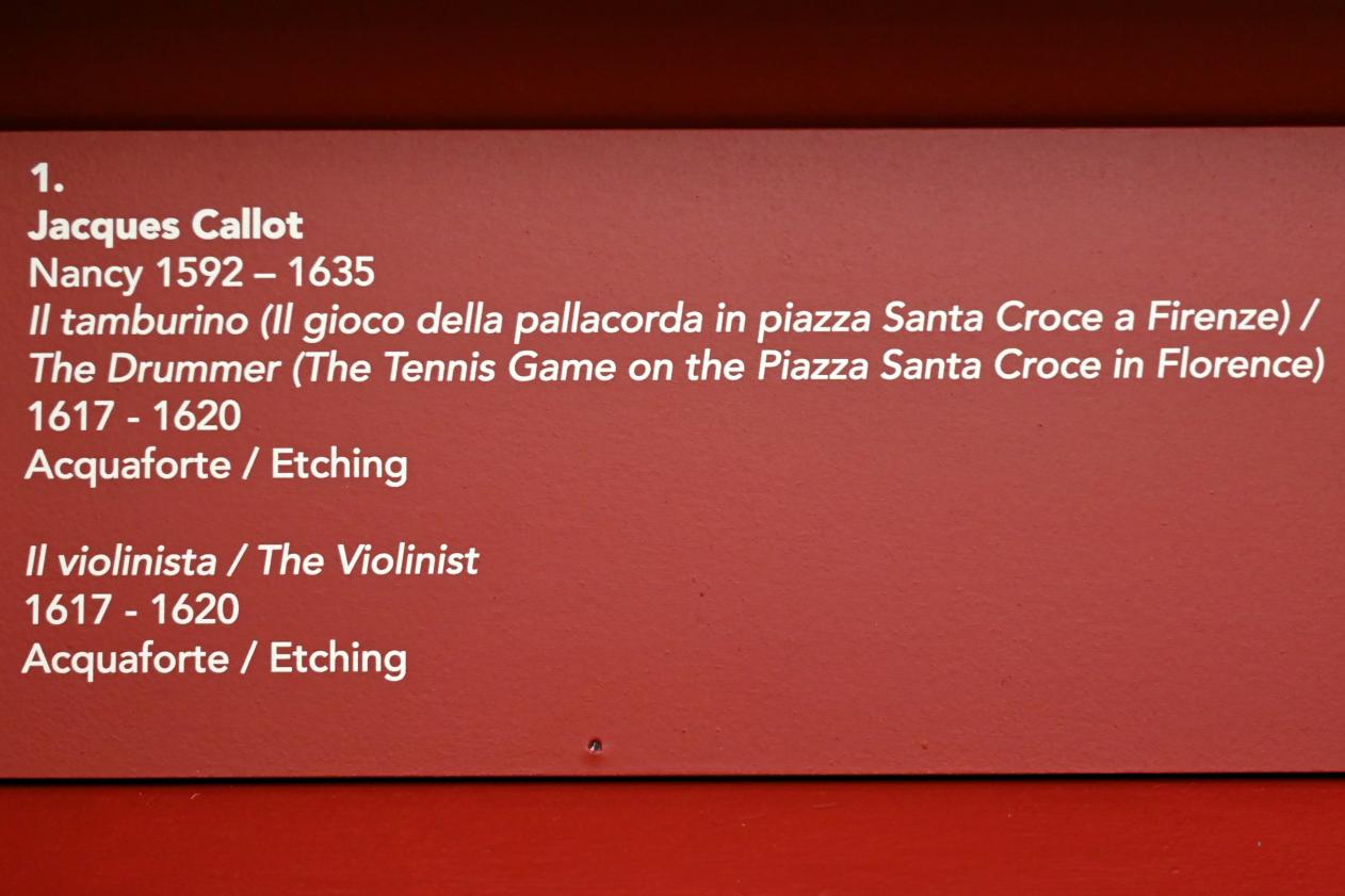 Jacques Callot (1618–1622), Geigenspieler, Turin, Galleria Sabauda, Saal 18, 1617–1620, Bild 2/2