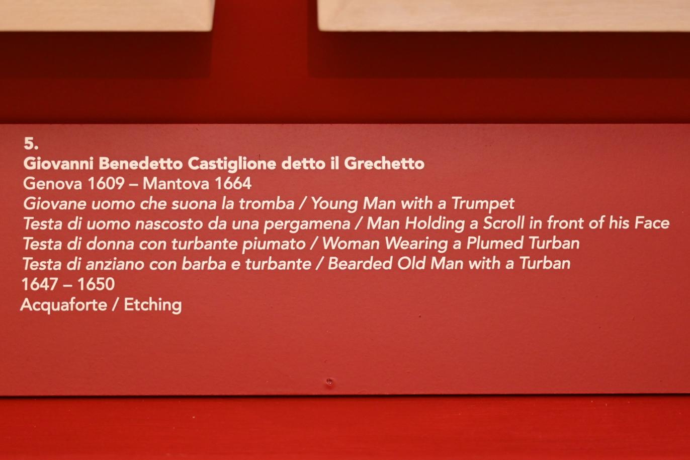 Giovanni Benedetto Castiglione (il Grechetto) (1648–1758), Bärtiger alter Mann mit Turban, Turin, Galleria Sabauda, Saal 18, 1647–1650, Bild 2/2