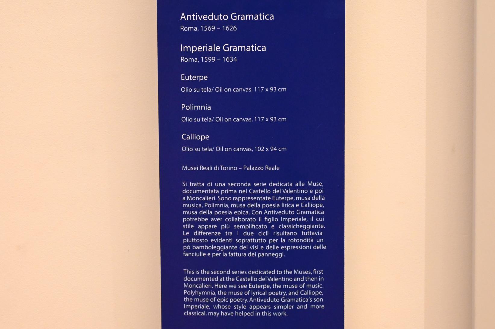 Antiveduto Gramatica (1611–1616), Euterpe, Turin, Galleria Sabauda, Saal 21, Undatiert, Bild 2/2