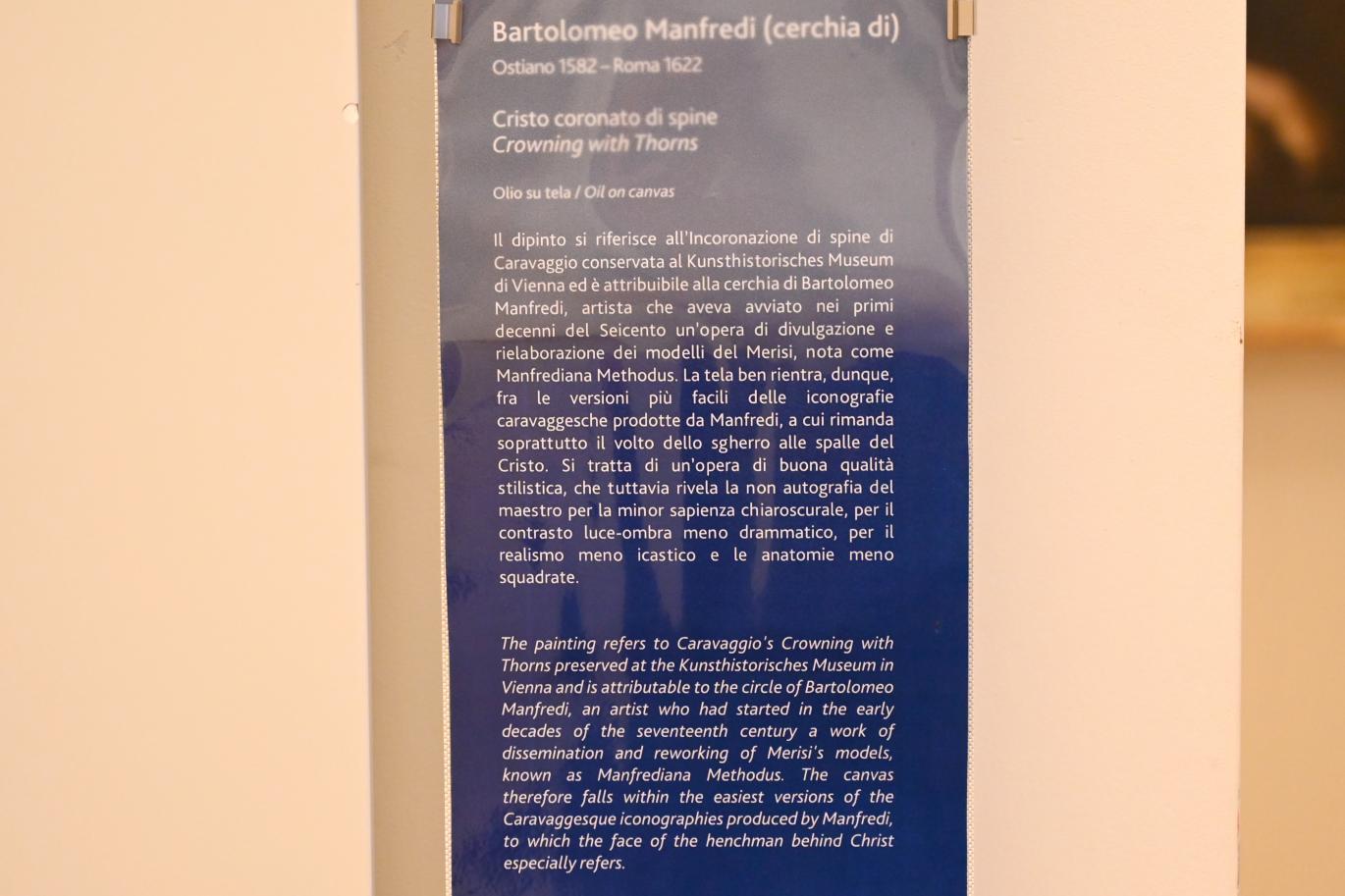Bartolomeo Manfredi (1609–1618), Dornenkrönung, Turin, Galleria Sabauda, Saal 21, Undatiert, Bild 2/2