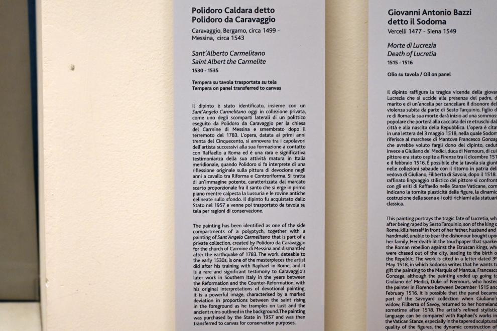 Polidoro da Caravaggio (Polidoro Caldara) (1532–1543), Heiliger Albert der Karmelit, Messina, Chiesa del Carmine, jetzt Turin, Galleria Sabauda, Saal 11, 1530–1535, Bild 2/2