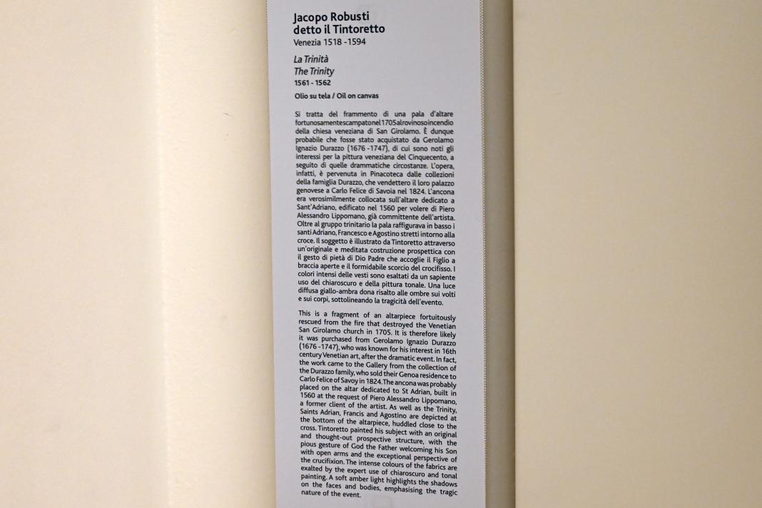 Tintoretto (Jacopo Robusti) (1540–1590), Hl. Dreieinigkeit, Venedig, Chiesa di San Girolamo, jetzt Turin, Galleria Sabauda, Saal 13, 1561–1562, Bild 2/2