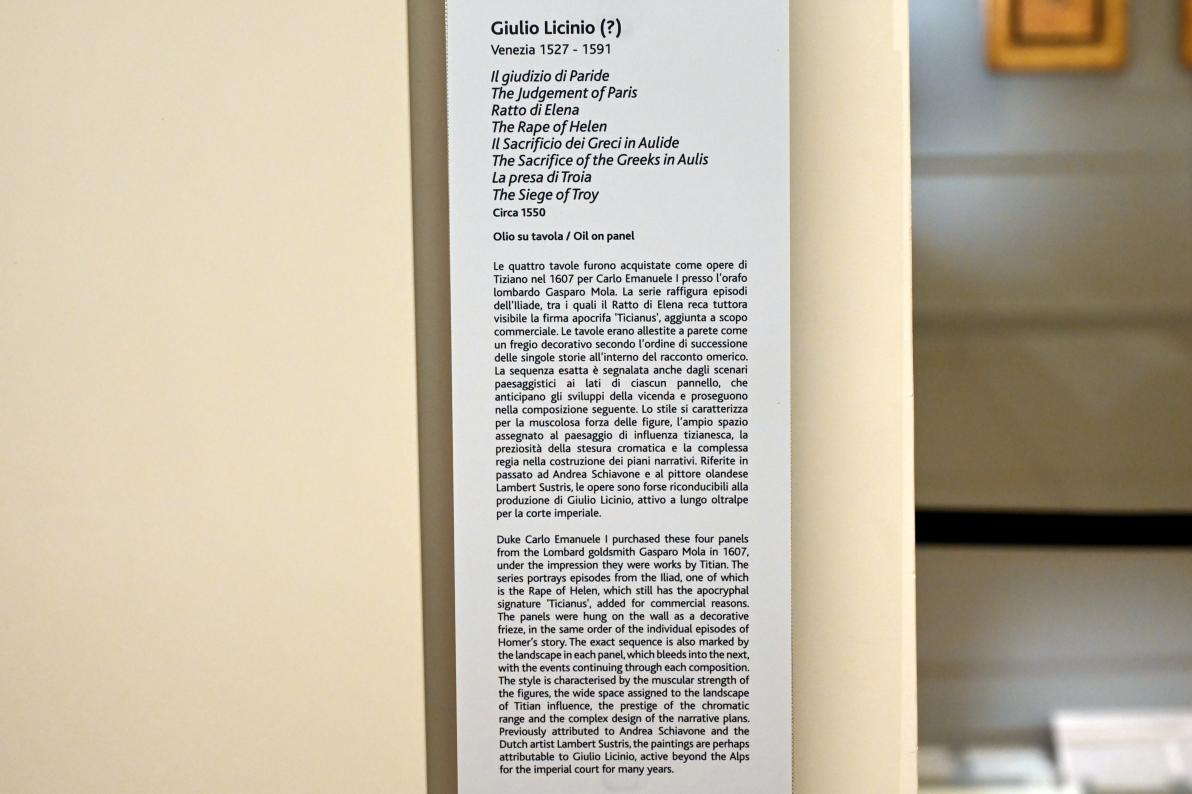Giulio Licinio (1550), Das Urteil des Paris, Turin, Galleria Sabauda, Saal 14, um 1550, Bild 2/2