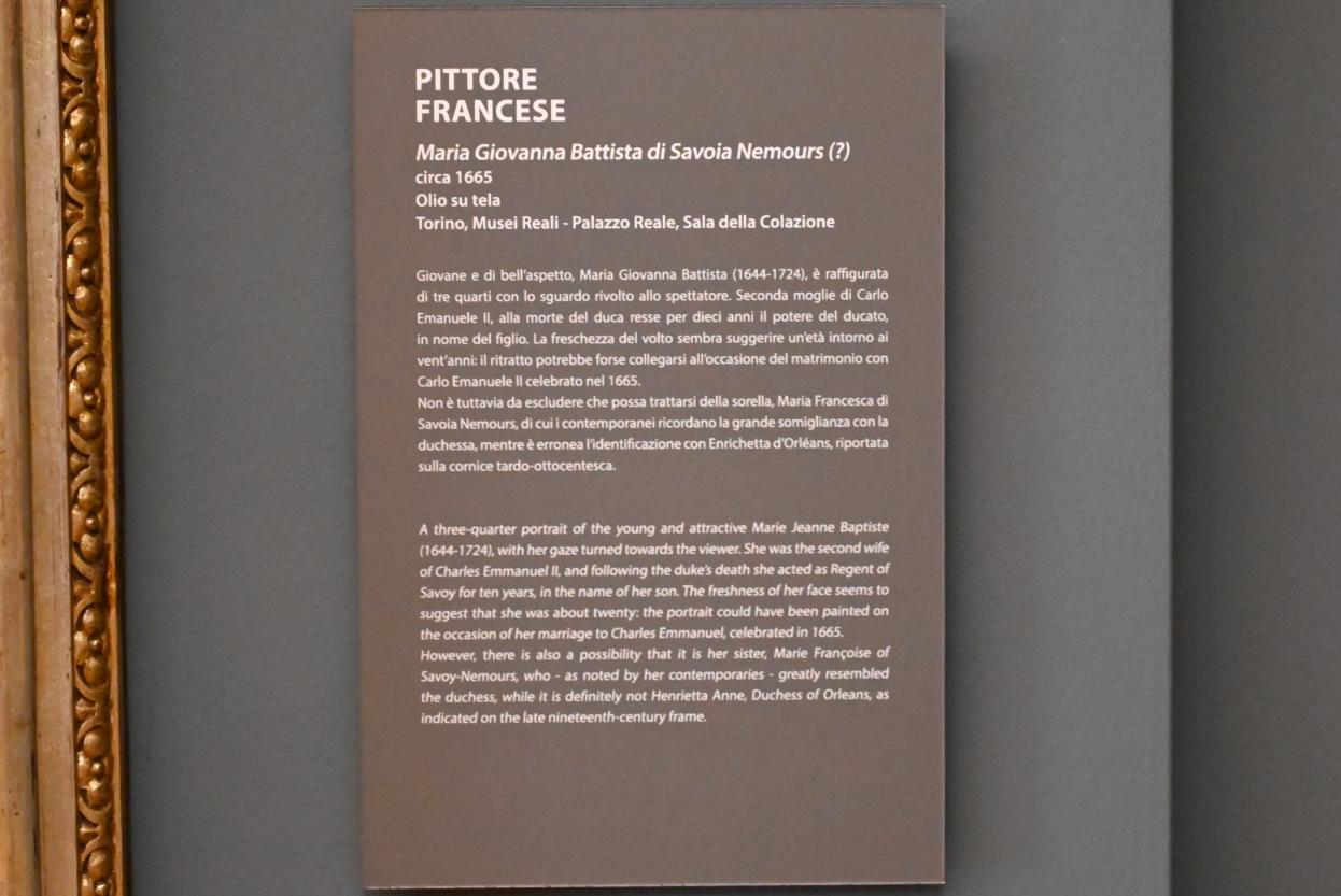 Maria Johanna von Savoyen (?), Turin, Galleria Sabauda, Porträtgalerie 1, um 1665, Bild 2/2