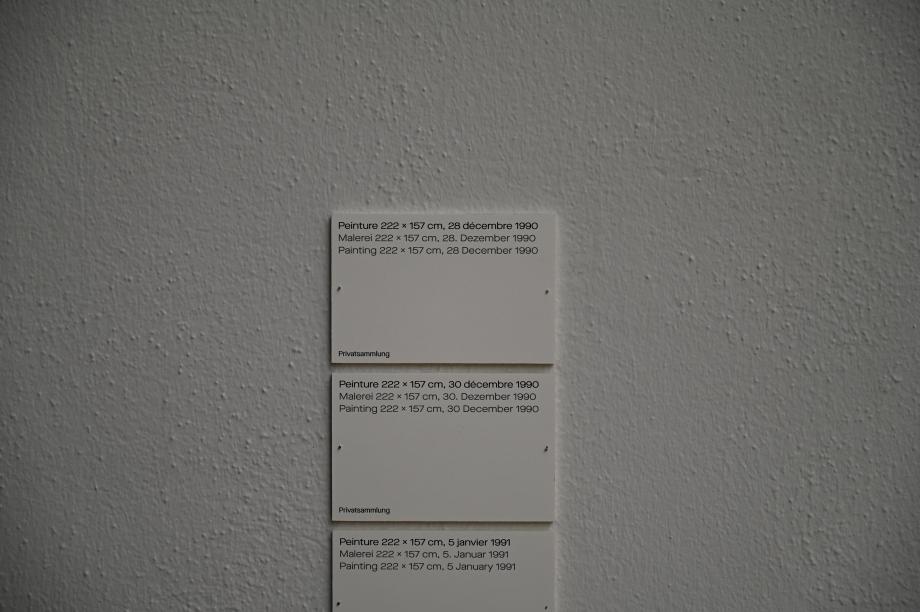 Pierre Soulages (1946–2019), Malerei 222 x 157 cm, 28. Dezember 1990, Chemnitz, Kunstsammlungen am Theaterplatz, Ausstellung "Soulages" vom 28.03.-25.07.2021, Saal 1, 1990, Bild 2/2