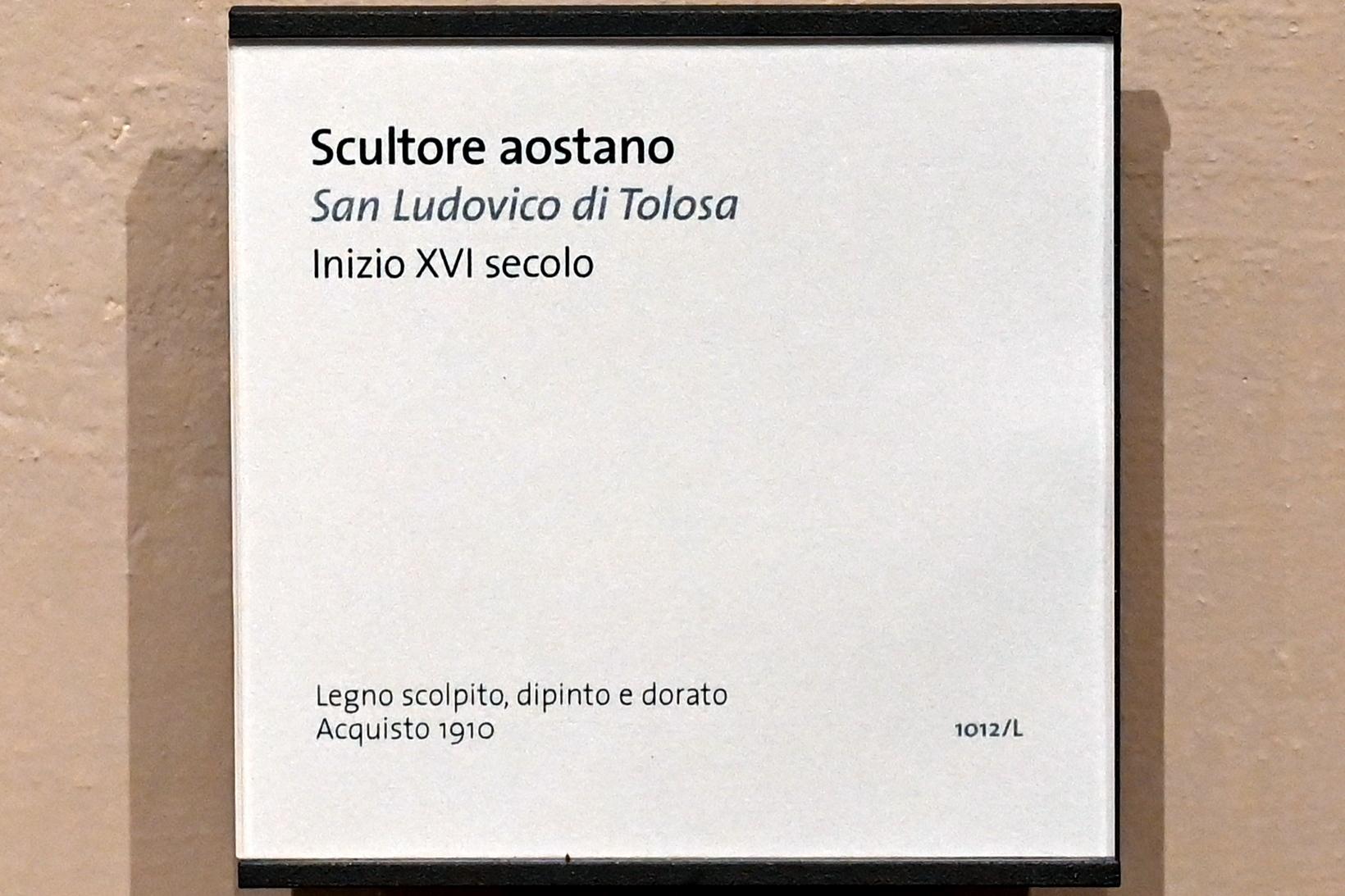 Heiliger Ludwig von Toulouse, Turin, Museo civico d'arte antica, Saal 1, Beginn 16. Jhd., Bild 2/2