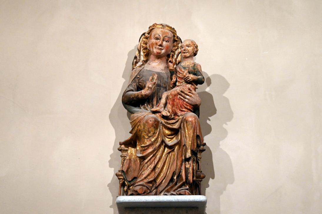 Meister der Madonna von Oropa (Werkstatt) (1290–1305): Thronende Maria mit Kind, um 1300–1310