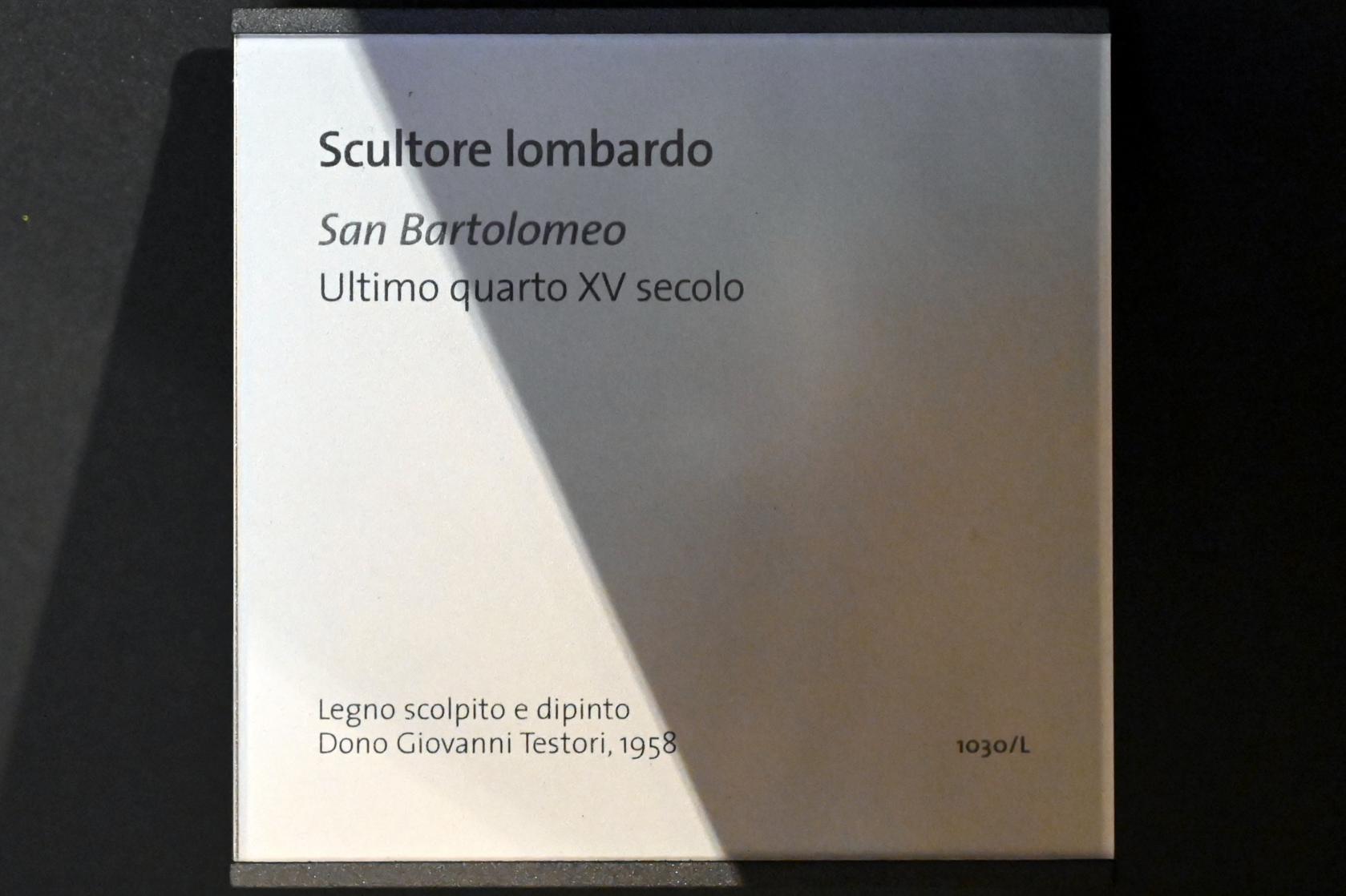 Heiliger Bartholomäus, Turin, Museo civico d'arte antica, Saal 6, Letztes Viertel 15. Jhd., Bild 2/2