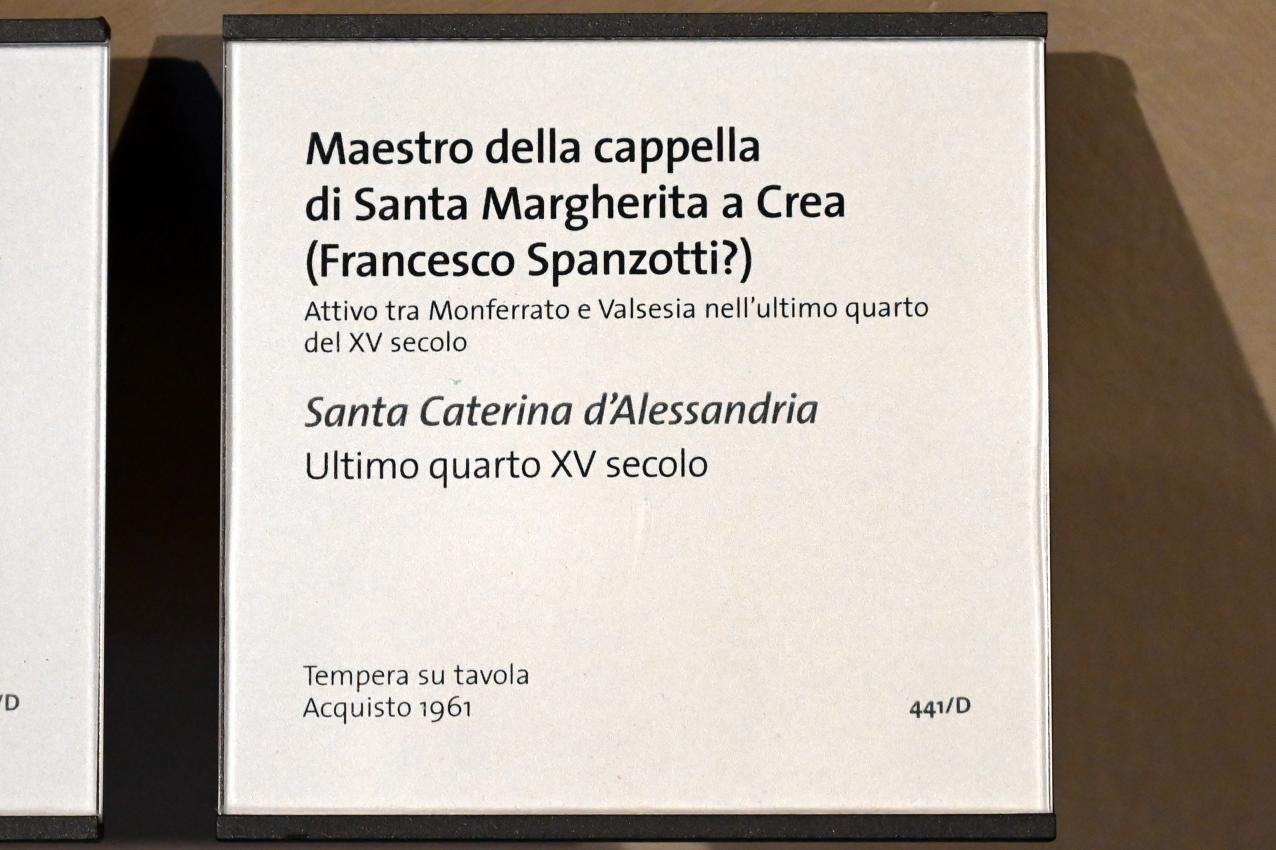 Heilige Katharina von Alexandrien, Turin, Museo civico d'arte antica, Saal 6, Letztes Viertel 15. Jhd., Bild 2/2