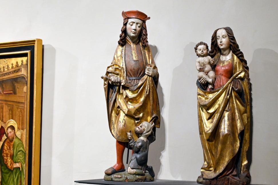 Nikolaus Weckmann (Umkreis) (1500–1522), Der Heilige Martin und der Bettler, Turin, Museo civico d'arte antica, Saal 7, um 1500, Bild 2/3
