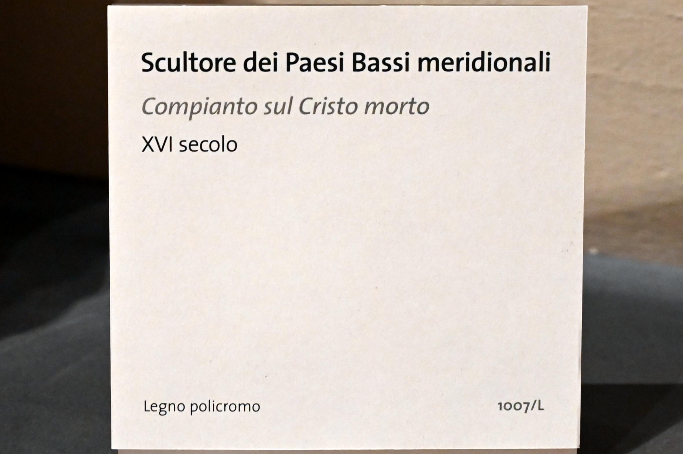 Klage über den toten Christus, Turin, Museo civico d'arte antica, Saal 7, 16. Jhd., Bild 3/3