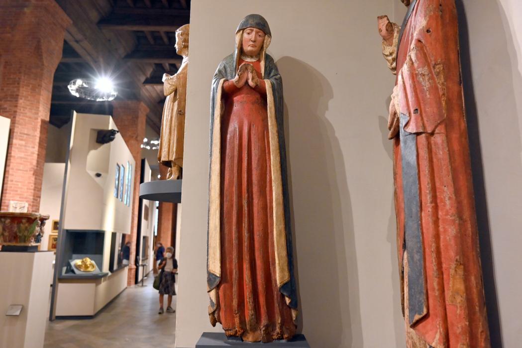 Maria und Apostel Johannes, Turin, Museo civico d'arte antica, Saal 8, Mitte 15. Jhd., Bild 2/4