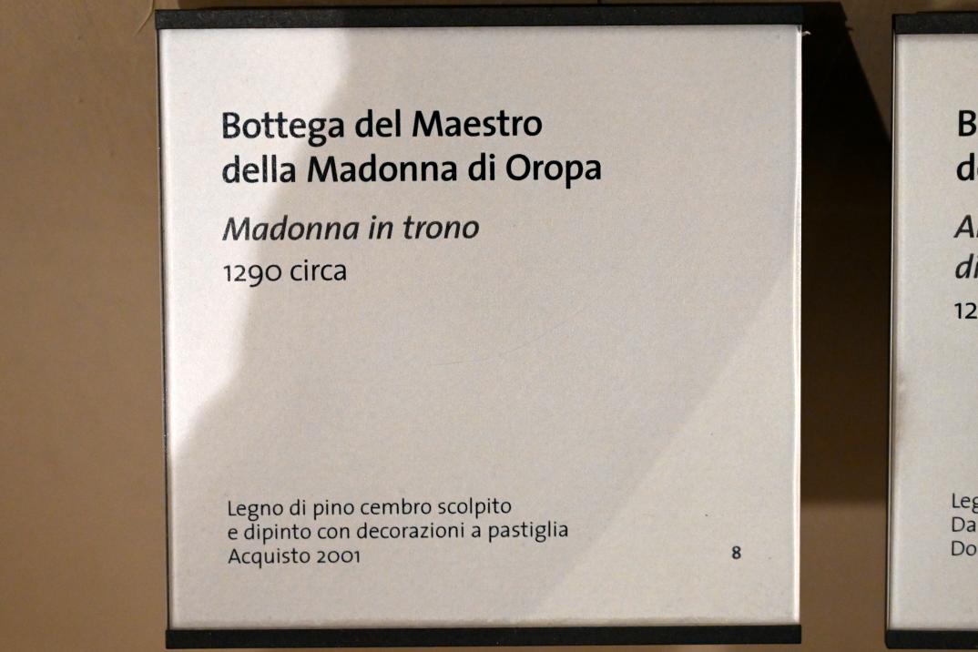 Meister der Madonna von Oropa (Werkstatt) (1290–1305), Thronenden Maria, Turin, Museo civico d'arte antica, Saal 8, um 1290, Bild 2/2