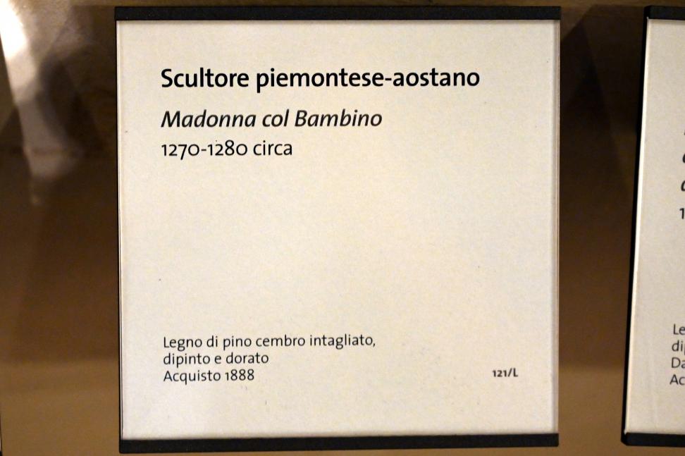 Maria mit Kind, Turin, Museo civico d'arte antica, Saal 8, um 1270–1280, Bild 3/3