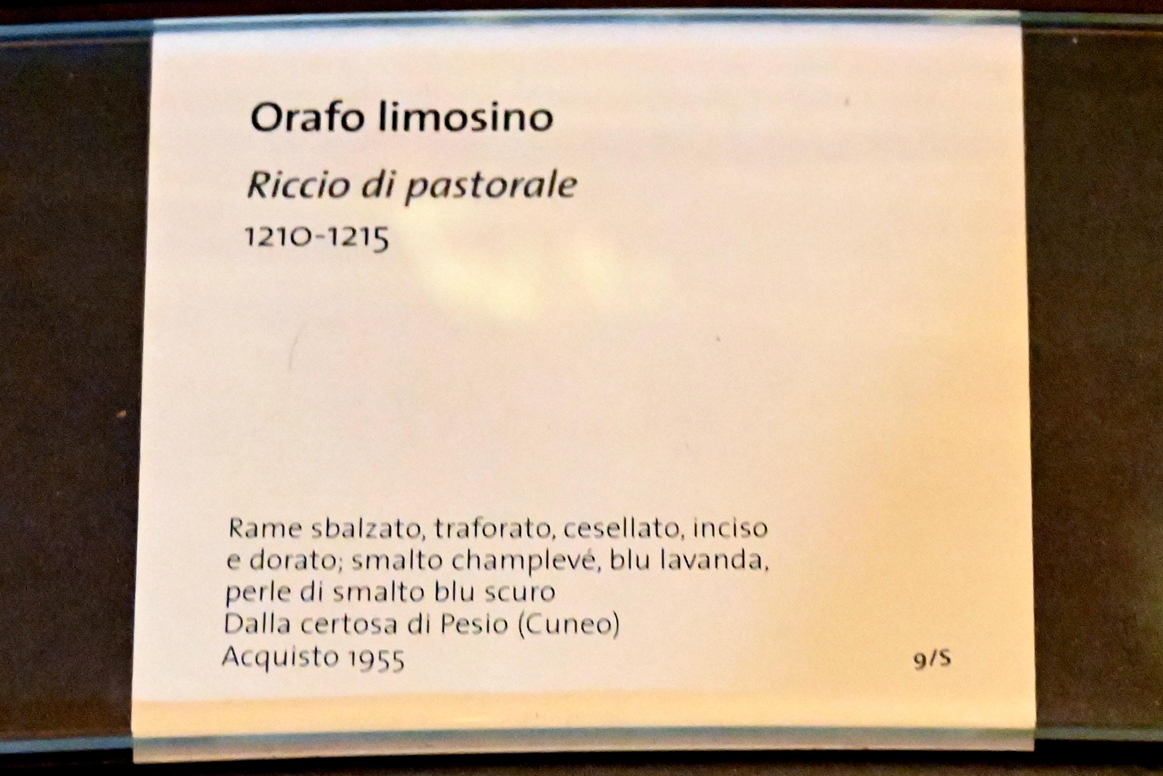 Bischofsstab, Turin, Museo civico d'arte antica, Saal 9, 1210–1215, Bild 2/2