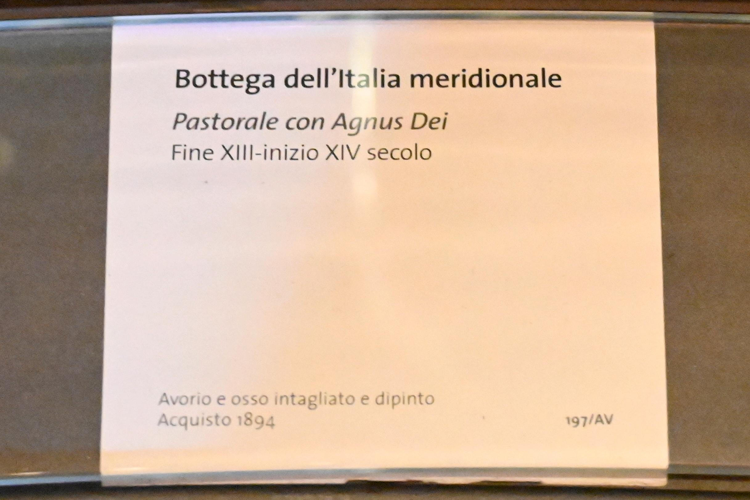 Bischofsstab mit Agnus Dei, Turin, Museo civico d'arte antica, Saal 9, um 1290–1310, Bild 3/3