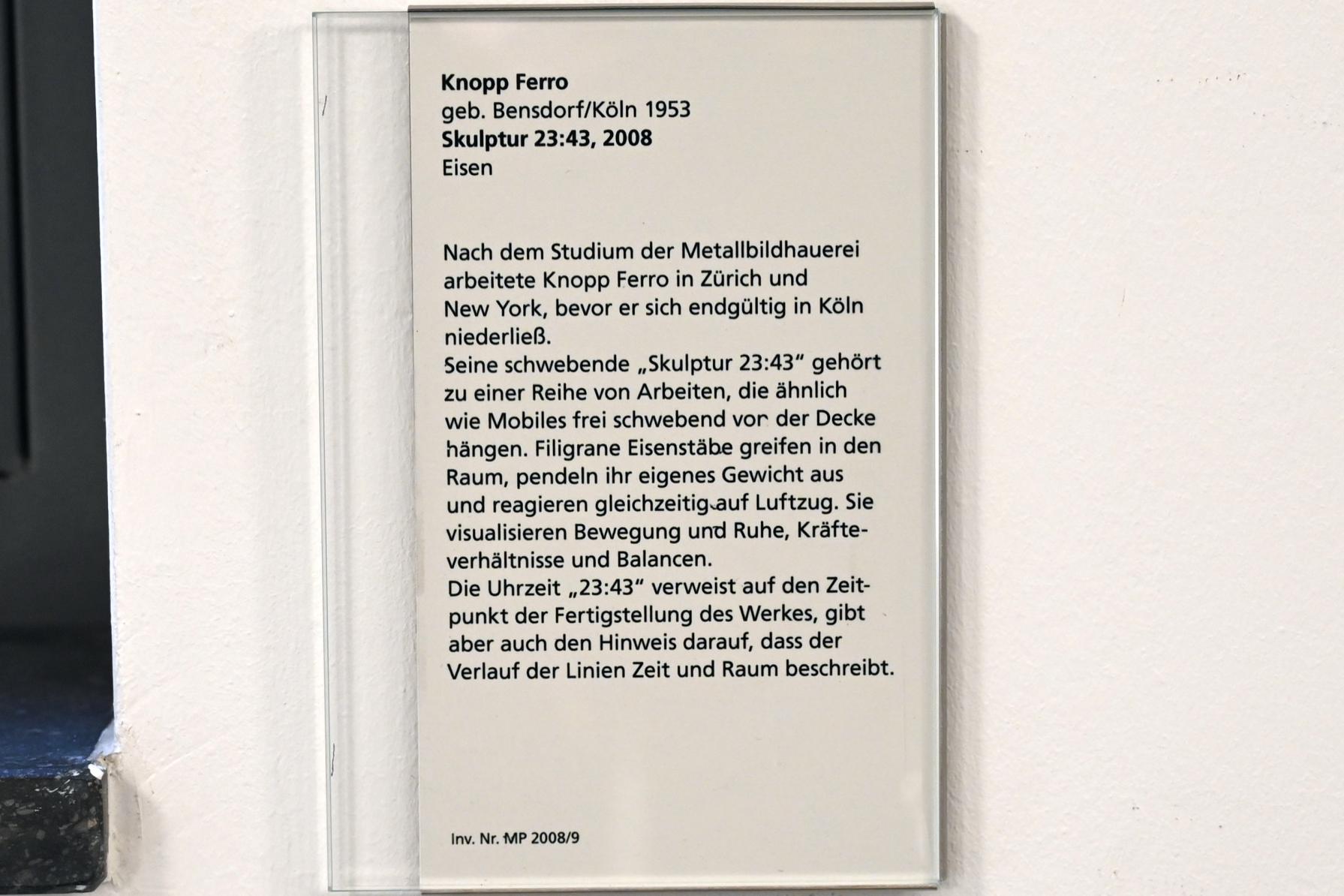 Knopp Ferro (Walter Hinterecker) (2008), Skulptur 23:43, Mainz, Landesmuseum, Treppenhaus, 2008, Bild 4/4