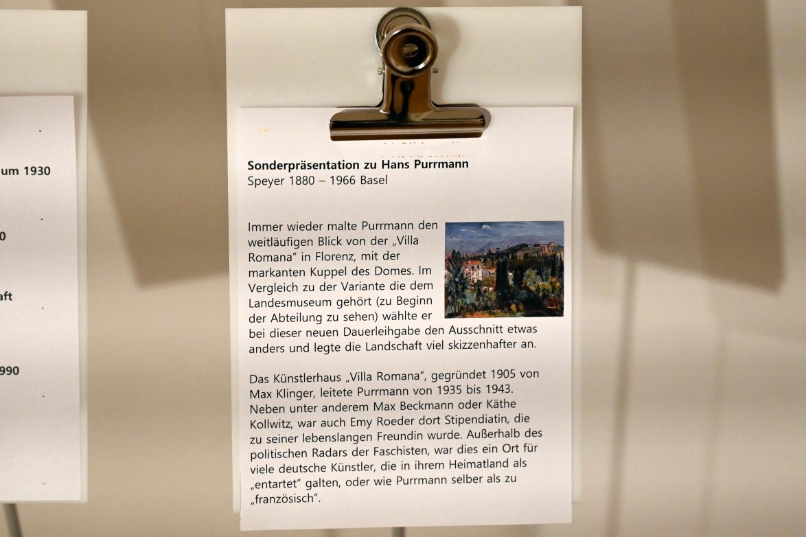 Hans Purrmann (1903–1949), Montagnola-Landschaft (Blick auf den Muzzanersee), Mainz, Landesmuseum, Moderne, Saal 5, 1949, Bild 3/3