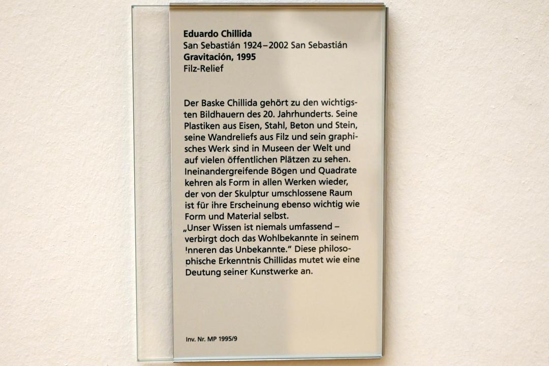 Eduardo Chillida (1955–1997), Gravitación, Mainz, Landesmuseum, Moderne, Saal 7, 1995, Bild 2/2